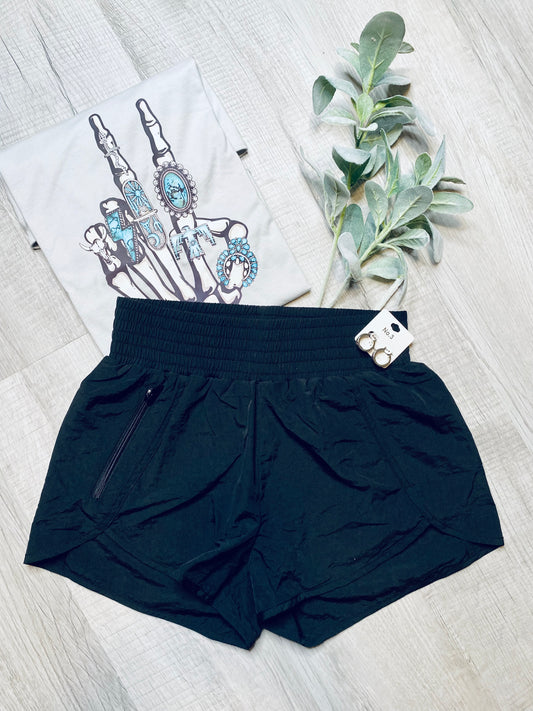 Windbreaker Black Shorts