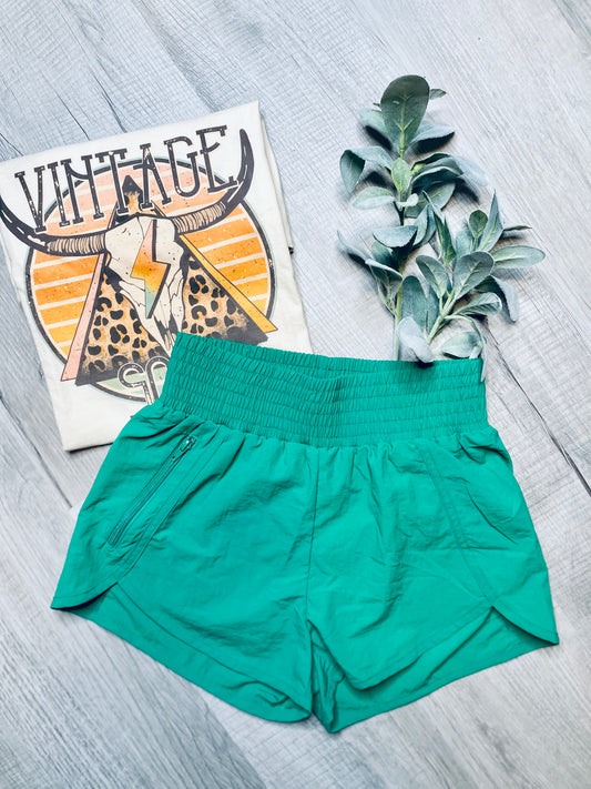 Windbreaker Green Shorts