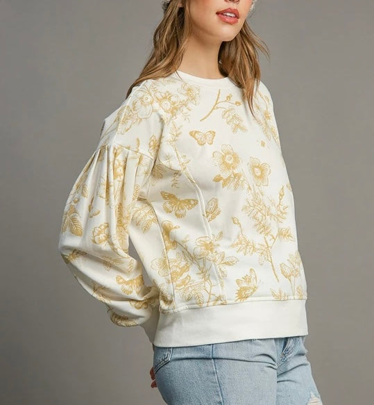 Floral French Terry Top