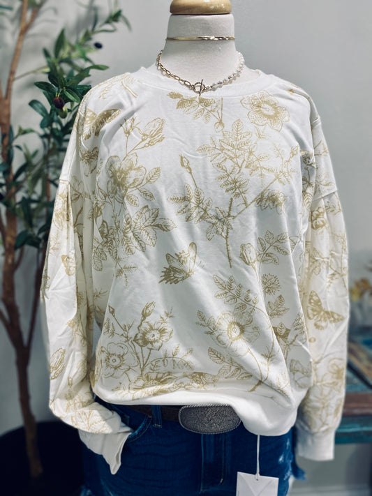 Floral French Terry Top