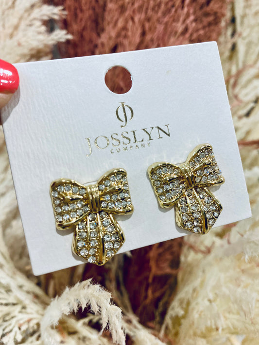 Rhinestone Bow Earring