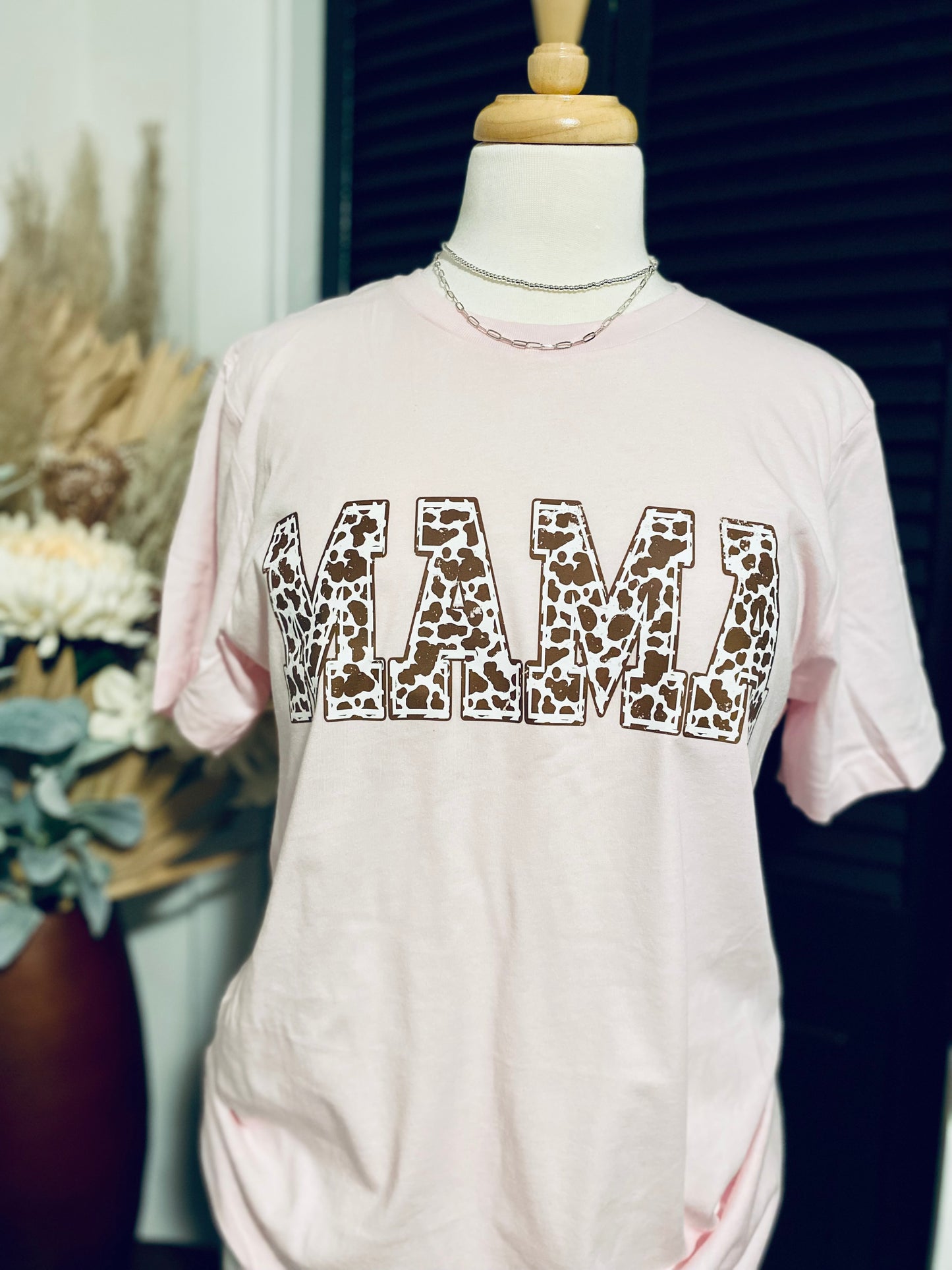 Cow Print Mama Tee